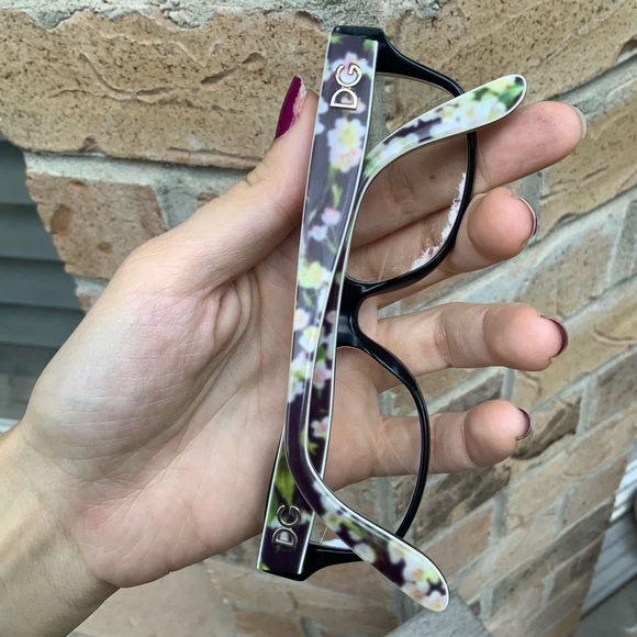 DOLCE & GABBANA DG 3204 53mm Black Floral Glasses Lenses Women’s Made in Italy - Picture 14 of 16